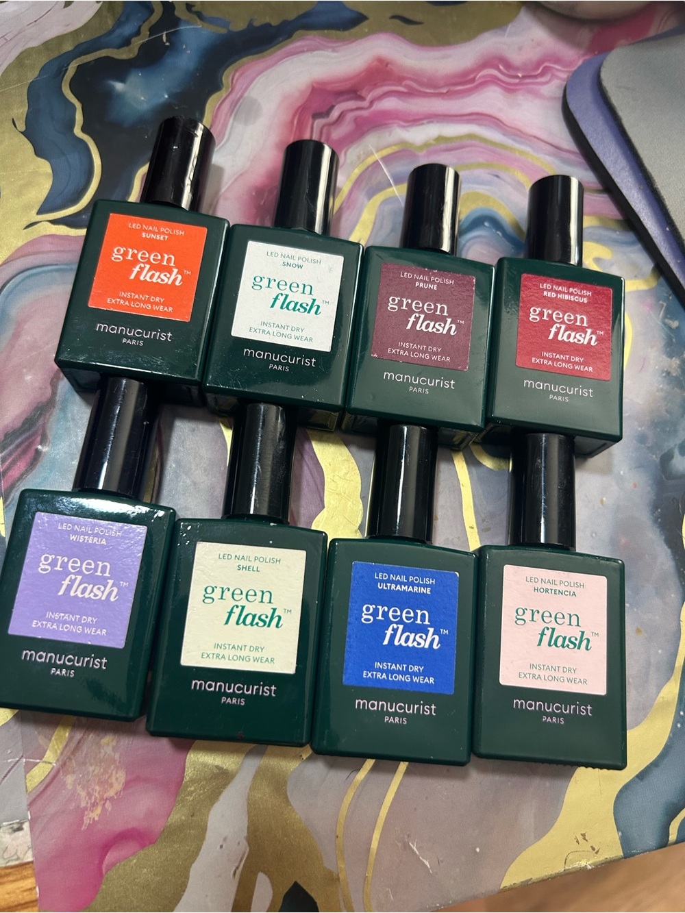 Green Flash LED Nail Polish Set by Manucurist — Assorted Colors